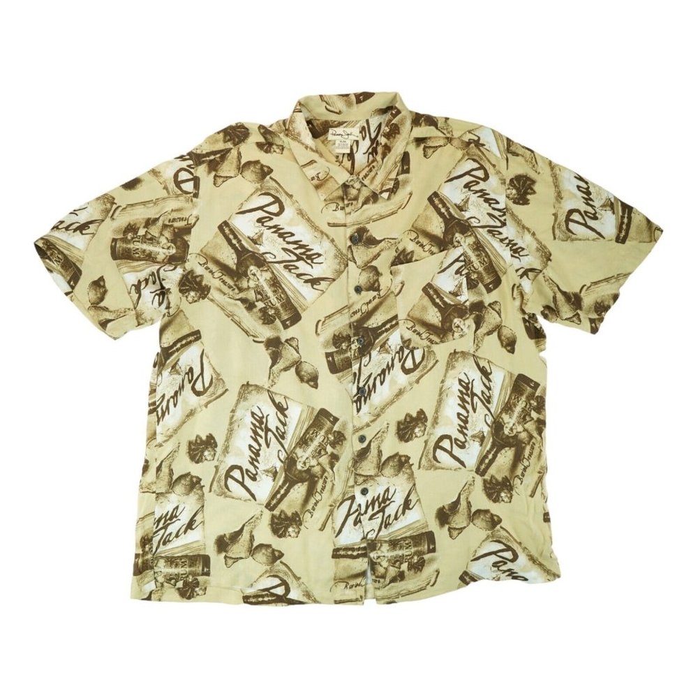 Panama Jack Men’s‎ XL Hawaiian Casual Shirt Button Front Buried Treasure Theme